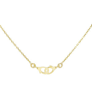 Gold Mini Handcuff Necklace - Adina Eden's Jewels