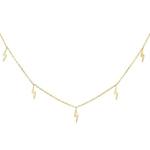 Gold Bolts Choker - Adina Eden's Jewels