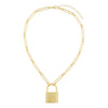  XL Open Link Lock Necklace - Adina Eden's Jewels