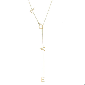 14K Gold Love Lariat 14K - Adina Eden's Jewels