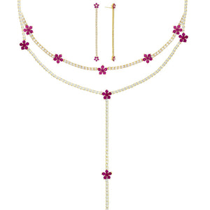 Magenta Mega Flower Tennis Combo Set - Adina Eden's Jewels