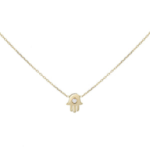 14K Gold Hamsa Necklace 14K - Adina Eden's Jewels