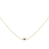 Sapphire Blue Mini Evil Eye Necklace - Adina Eden's Jewels