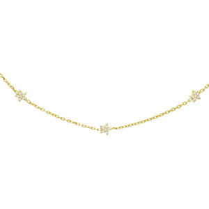 Gold Mini Star Choker - Adina Eden's Jewels