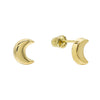14K Gold Crescent Stud Earring 14K - Adina Eden's Jewels