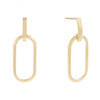 14K Gold / Pair Oval Link Drop Earring 14K - Adina Eden's Jewels