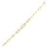 Gold Chunky Pavé Open Link Bracelet - Adina Eden's Jewels