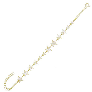 Gold Stars Charm Bracelet - Adina Eden's Jewels