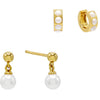 Combo Pearl Huggie Earring Combo Set - Adina Eden's Jewels
