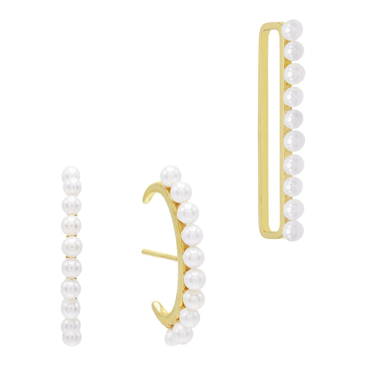 Combo Pearl Hook Earring Combo Set - Adina Eden's Jewels