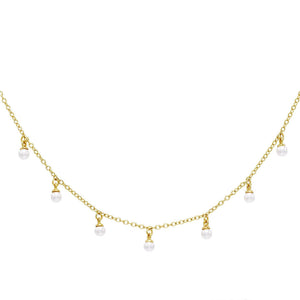 Pearl White Mini Pearl Choker - Adina Eden's Jewels