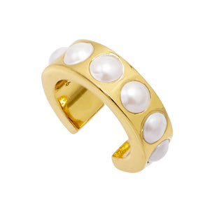 Pearl White Pearl Ear Cuff - Adina Eden's Jewels