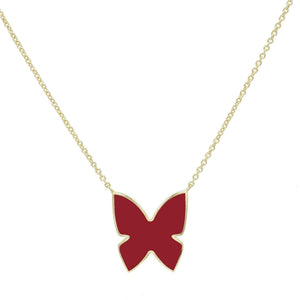  Butterfly Enamel Necklace - Adina Eden's Jewels