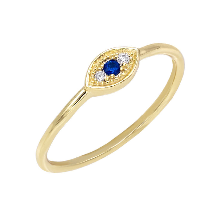 Sapphire Blue / 6 Evil Eye Ring - Adina Eden's Jewels