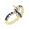 Sapphire Blue / 8 Colored Serpent Ring - Adina Eden's Jewels