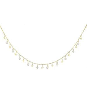 Sapphire Blue Star Bezel Choker - Adina Eden's Jewels