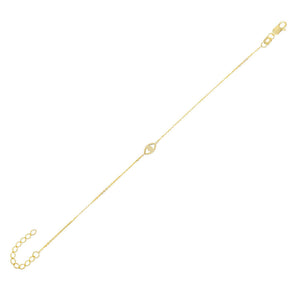 Gold Open Evil Eye Bracelet - Adina Eden's Jewels