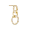 CZ Pavé Link Drop Stud Earring 14K - Adina Eden's Jewels