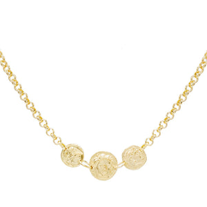 Gold Triple Coin Rollo Choker - Adina Eden's Jewels