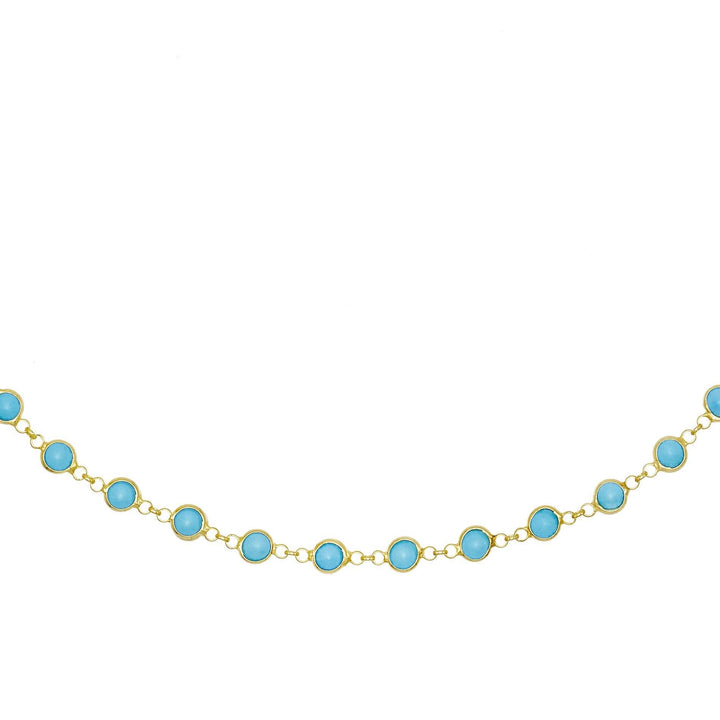 Turquoise Turquoise Bezel Choker - Adina Eden's Jewels