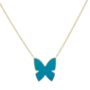  Butterfly Enamel Necklace - Adina Eden's Jewels