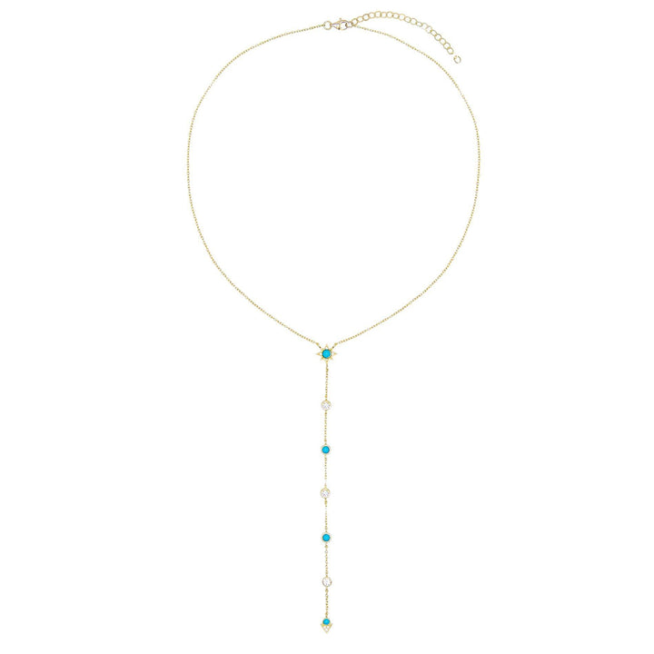  Turquoise Bezel Lariat - Adina Eden's Jewels