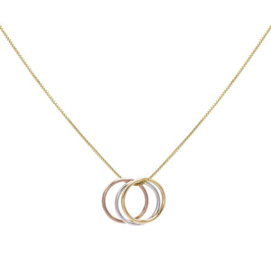 Combo Trio Ring Necklace 14K - Adina Eden's Jewels