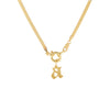 Gold / A Gothic Initial Herringbone Necklace - Adina Eden's Jewels