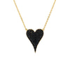 Onyx Onyx CZ Heart Necklace - Adina Eden's Jewels