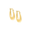 Gold Graduated Hollow Solid Hoop Earring - Adina Eden's Jewels