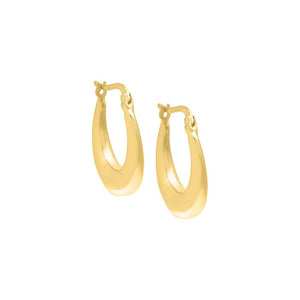 Gold Graduated Hollow Solid Hoop Earring - Adina Eden's Jewels