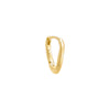 Gold / Single / 12MM Thin Solid Curved Huggie Earring - Adina Eden's Jewels