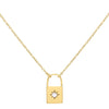 Gold Starburst Lock Necklace - Adina Eden's Jewels