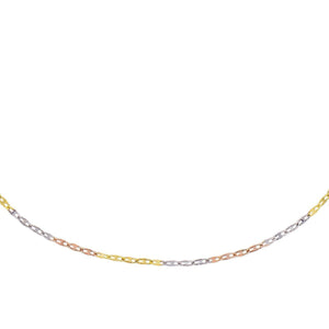 14K Gold / 14" Tricolor Mariner Chain Necklace 14K - Adina Eden's Jewels