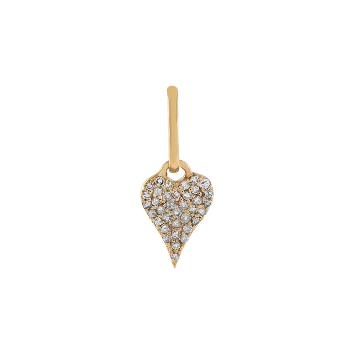 14K Gold Diamond Mini Heart Charm 14K - Adina Eden's Jewels