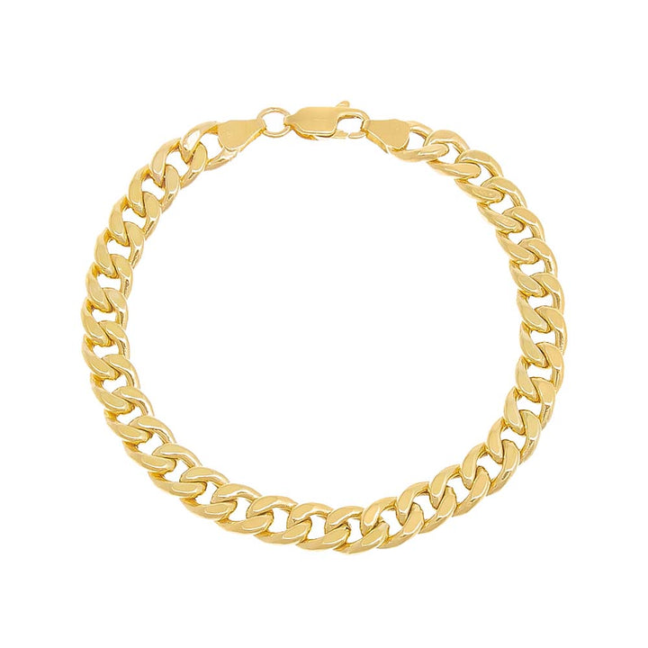 14K Gold / 6 MM Miami Cuban Chain Bracelet 14K - Adina Eden's Jewels