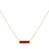 Ruby Red Enamel Bar Necklace - Adina Eden's Jewels