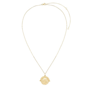  Diamond Vintage Coin Necklace 14K - Adina Eden's Jewels