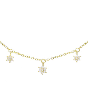 Gold Dahlia Choker - Adina Eden's Jewels