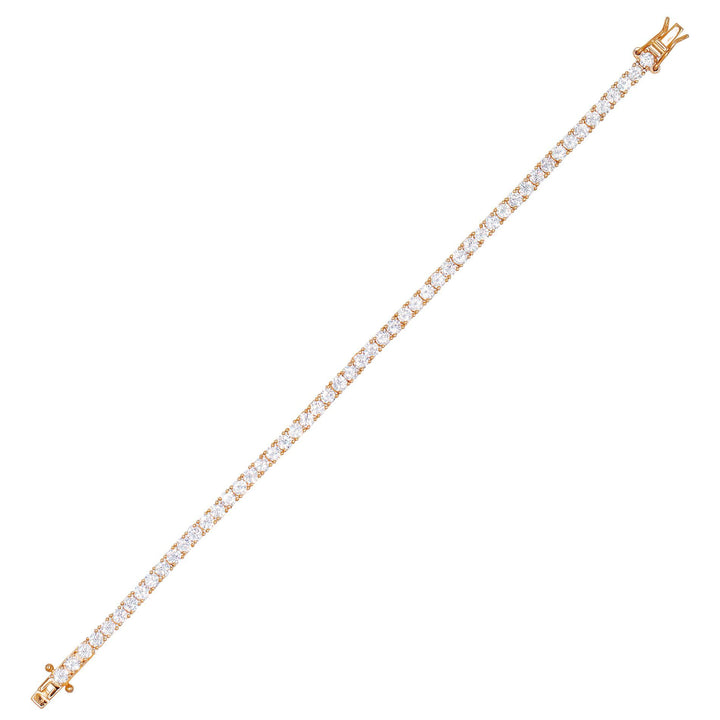 Rose Gold / 3 MM / 6.75" Adina Eden Eden Tennis Bracelet - Adina Eden's Jewels