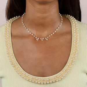  CZ Mom Pearl Necklace - Adina Eden's Jewels