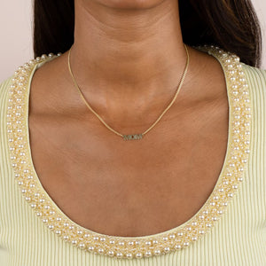  MOM Mini Nameplate Choker - Adina Eden's Jewels