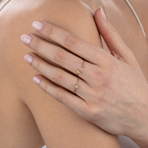  CZ Starburst Ring 14K - Adina Eden's Jewels