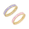 Multi-Color / 7 Pastel Baguette Ring Combo Set - Adina Eden's Jewels