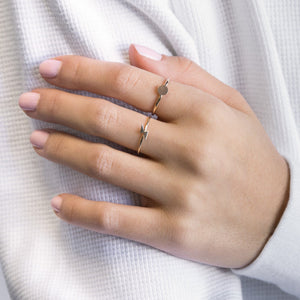 Mini Lightning Ring 14K - Adina Eden's Jewels