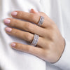  Triple Row Baguette Stone Ring - Adina Eden's Jewels