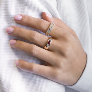 Colored Baguette Stone Ring - Adina Eden's Jewels