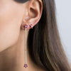  Tennis Flower Drop Stud Earring - Adina Eden's Jewels