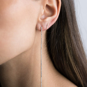  Long Drop Stud Earring - Adina Eden's Jewels