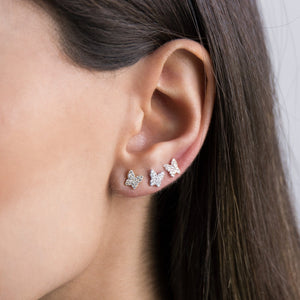  Butterfly Trio Stud Earring - Adina Eden's Jewels